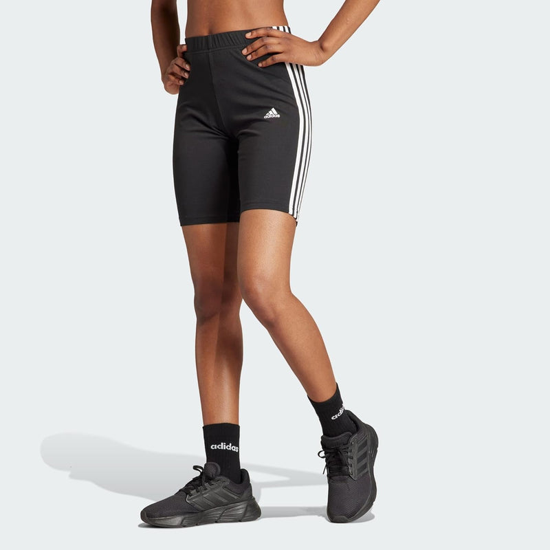 womens Essentials 3-Stripes Bike Shorts TIGHTS - Black