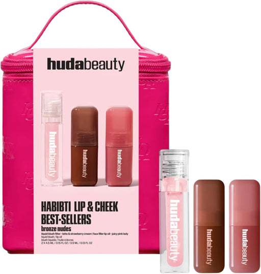 Beauty Best Lip & Cheek Kit, Nude Bronze, Liquid Blusher & Jelly Filler Oil