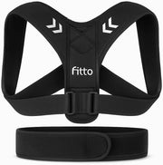 Fitto Adjustable Posture Corrector for Upper Back Support - Black