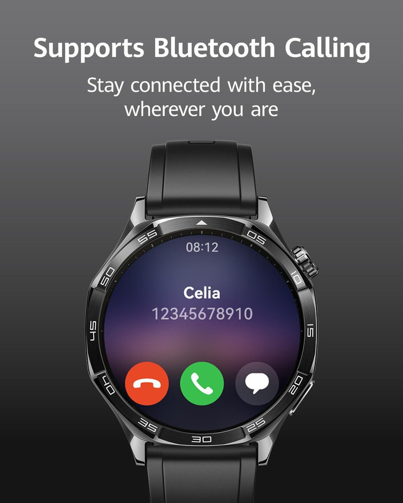 WATCH GT5 46mm Smartwatch, upto14 Days Battery Life, Sharp-Edged Design, Health Tracking, iOS & Android Compatible, 3 Months HUAWEI Care+, Black