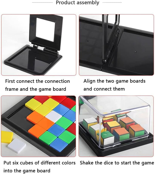 Azonee Race Game, Magic Block Game Board Games for 2 Players Genius Square Game Sequence Puzzle-Brain teasers-Board Games for Boys and Girls Rubiks Race Game 5+ Year Olds