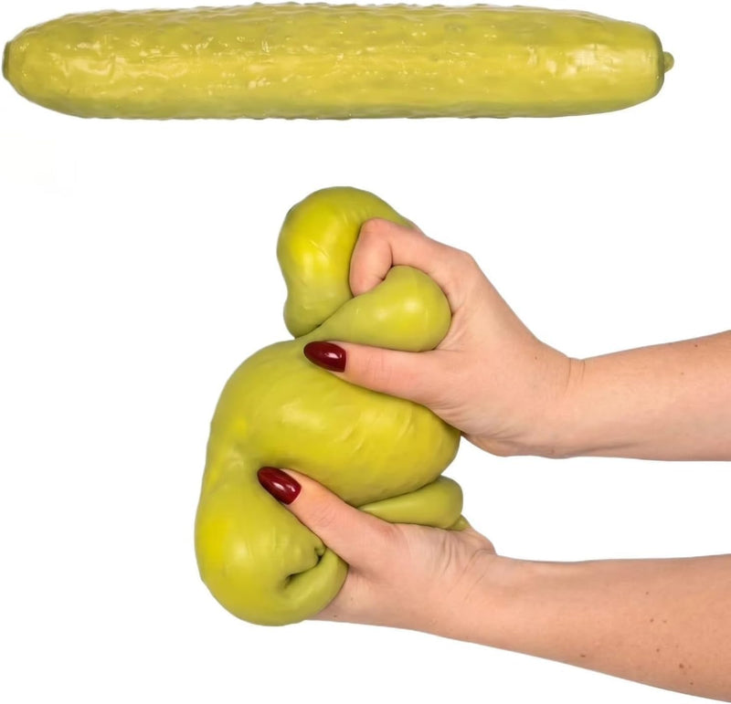 SLEEPHEAD11in Pickle Squishy, Jumbo Squishy Pickle Giant Big Realistic Pickle Moldable Soft Squishys Slow Rising Stress Ball for Anxiety Stress Party Favor for Adults