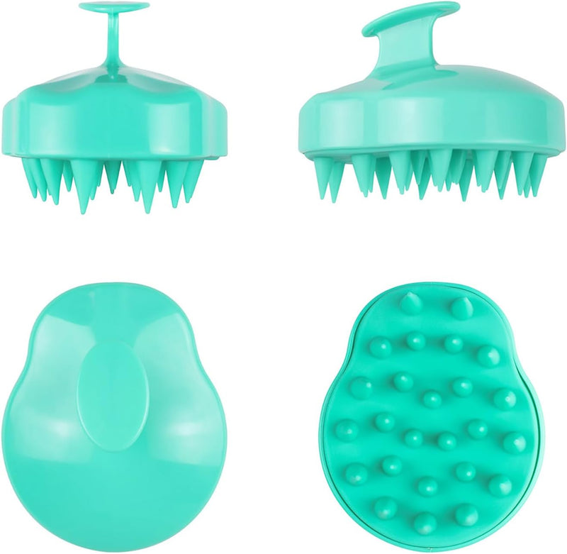 Hair Scalp Massager Brush Soft Silicone Bristles Care Scalp Massager Hair Shampoo Scrubber Manual Head Scalp Massager for Scalp Relax and Hair Clean