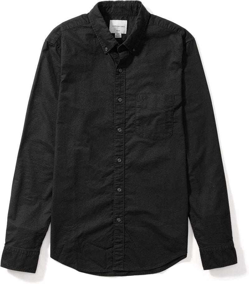 American Eagle Men Slim Fit Stretch Oxford Button-Up Shirt
