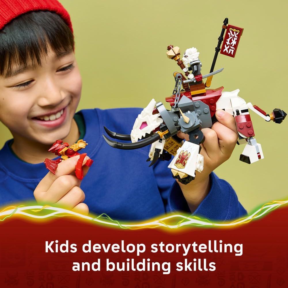NINJAGO Zilvar and Grimtak the Dragon Beast - Ninja Toy w/Action Figure, 3 Minifigures incl. Kai & Nya - Birthday Gift for 7+ Year Old Boys & Dragons Rising Fans - 71863