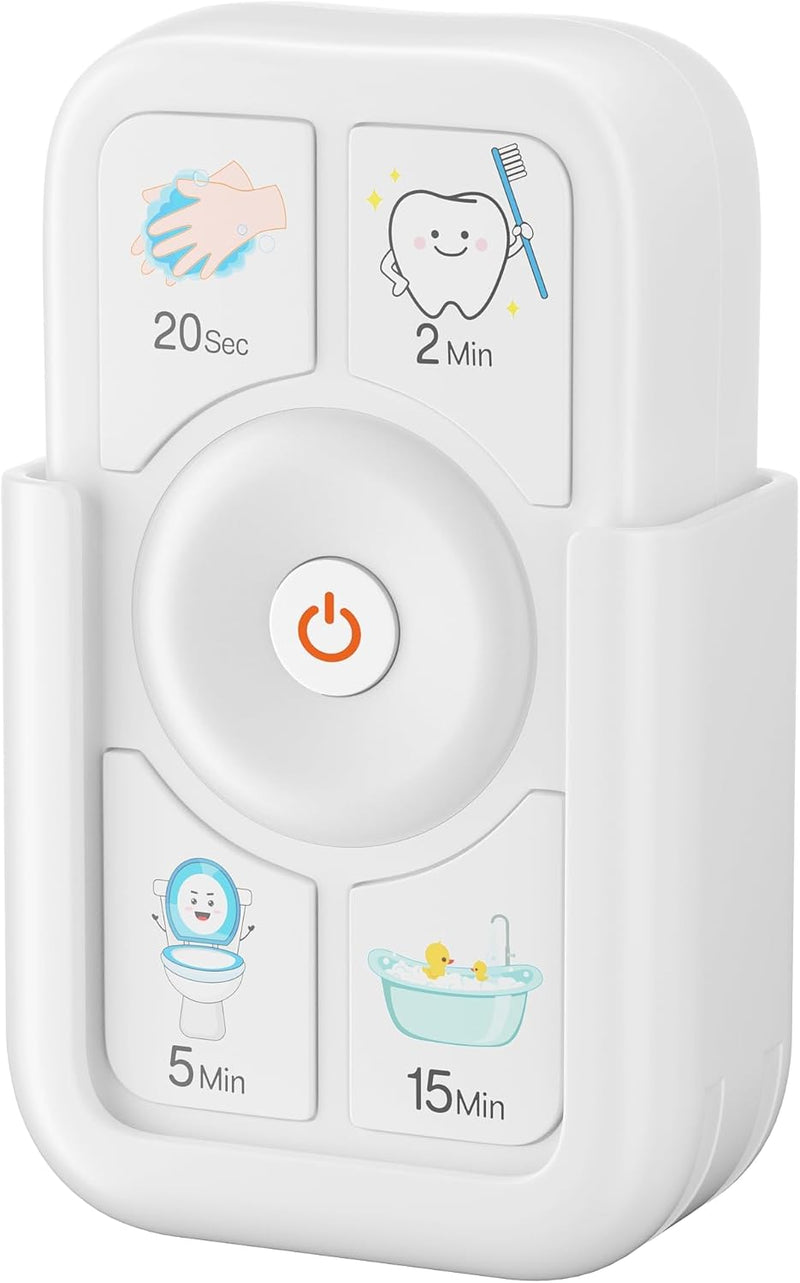 Kids Timer for Tooth Brushing, Washing, Toilet & Shower Pink - White