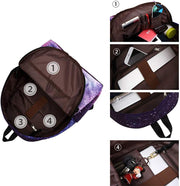 Casual Backpack SchoolBag for Girls Kids Boys Teenagers Galaxy Star Waterproof With Pencil Case High Capacity 14 in Laptop Travel Bag