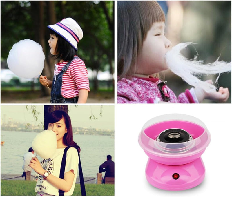 450W Mini Cotton Candy Machine Electric Sugar Floss Maker for Kids, Portable Cotton Candy Maker for Home, Works with Granulated Sugar & Hard Candies, Perfect for Birthday Parties & Events