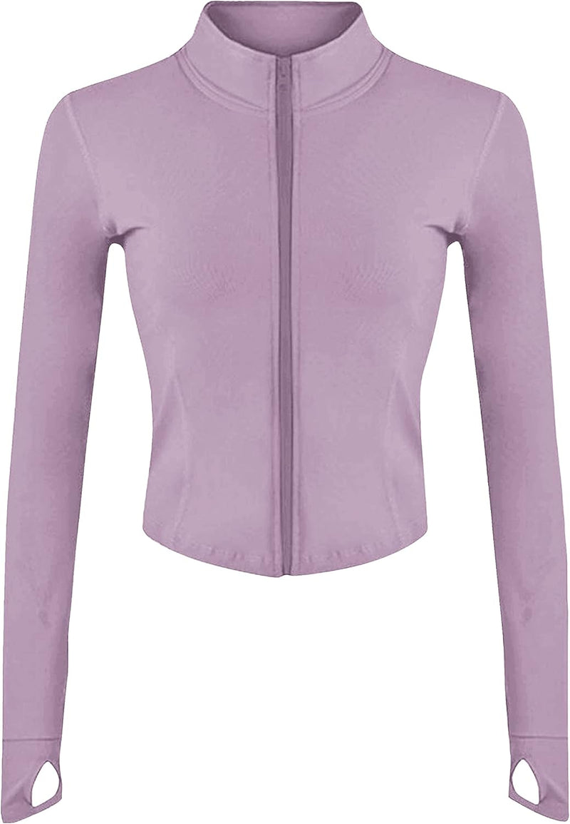 Women Athletic,full Zip Casual - Purple