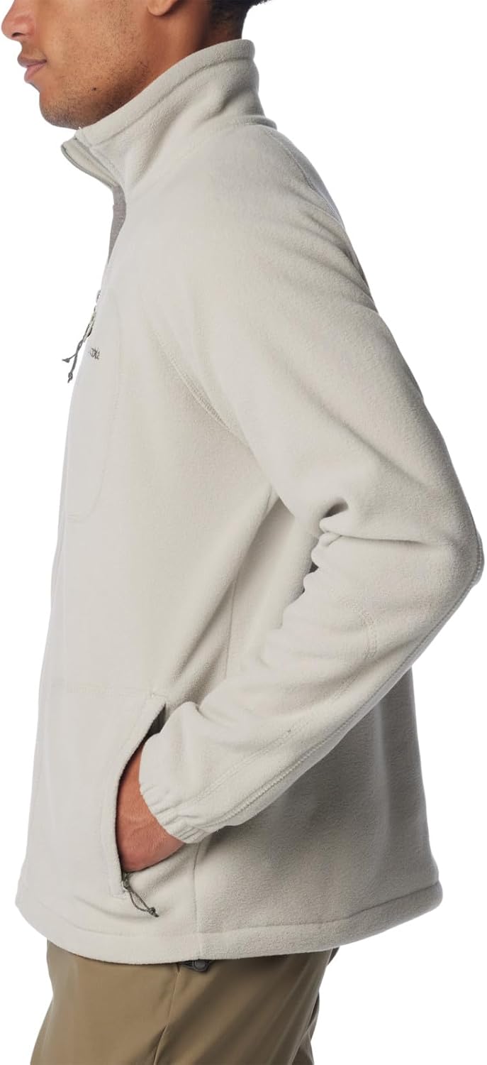Columbia Men's Full Zip Fleece Jacket, Fast Trek Light, Carnelian Red, XXL