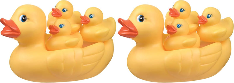 Playgro Bath Duckie - Fully Sealed Engaging Baby Toy for Development and Sensory Play, 0+ Months - 4 Count (Pack of 2) Bath ducks family