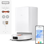 Xiaomi Robot Vacuum X20 Pro with 7000Pa Suction power, Auto Mop washing, Hot air drying, Auto dust collection, Carpet Detection, LDS, 160min Runtime, App & Voice Control, White
