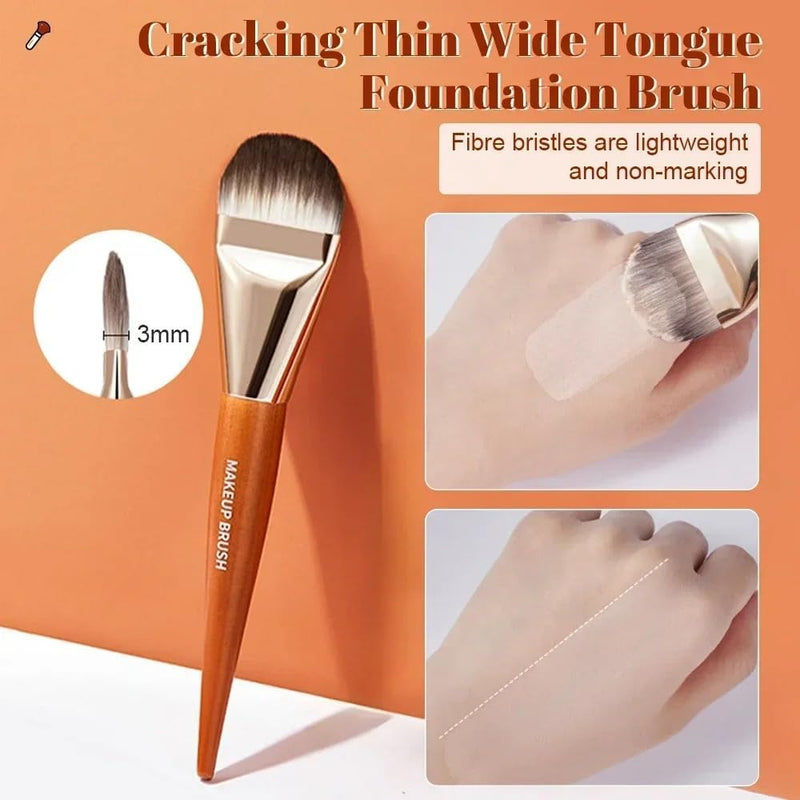 bold&beautiful Ultra-thin Foundation Makeup Brush Tongue-shaped Large BB Cream Mask Liquid Foundation Brush