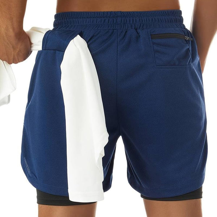 VITION Gym Shorts for Men, Men's Activewear Running Shorts,Drawstring Gym Shorts Men, 2 Layer Loose Athletic Shorts with 4 Pockets