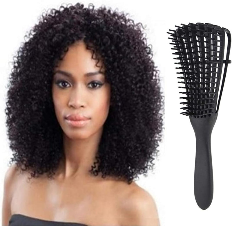 Uddiee Hair Detangler Brush Natural Wet Detangling Brush for Kinky Curly Hair, Assorted