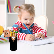 Kawaii Silicone Pencil Case, Cute Cartoon Bear Pencil Case, Soft Pencil Case Zip, Waterproof Silicone Pencil Case for School and Office (6.5 x 22.5 cm)