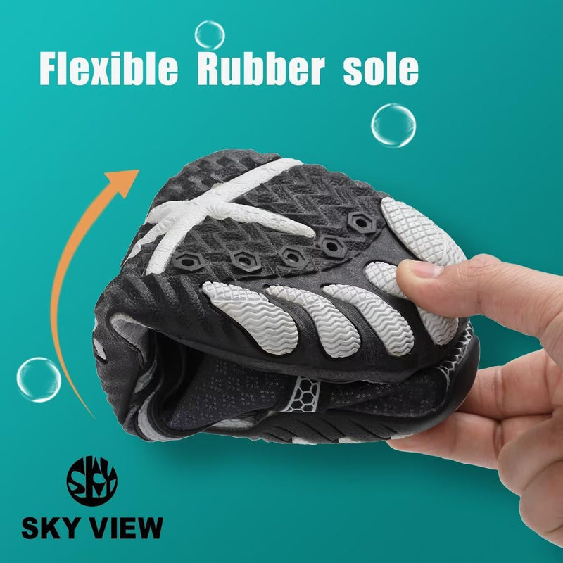 SKY VIEW Water Shoes for Men Women River Shoes Adult Swim Beach Lake Pool Aqua Socks Barefoot Quick Dry for Hiking Surfing Kayaking Cruise Ship Essentials