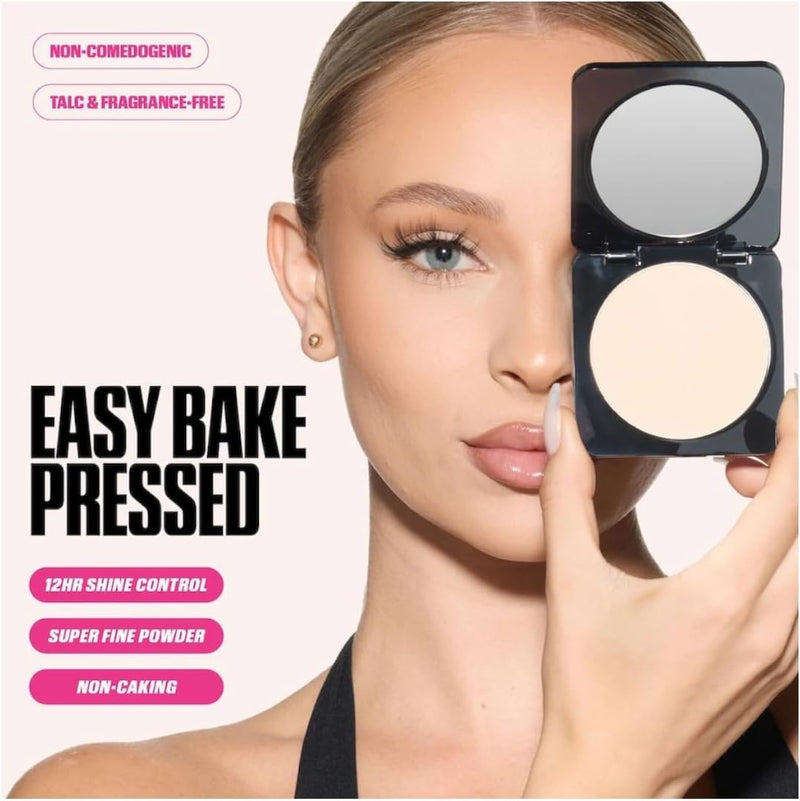 Beauty Easy Bake Pressed Powder, Cherry Blossom Cake, Matte Finish, Light Coverage, Vegan, Cruelty Free