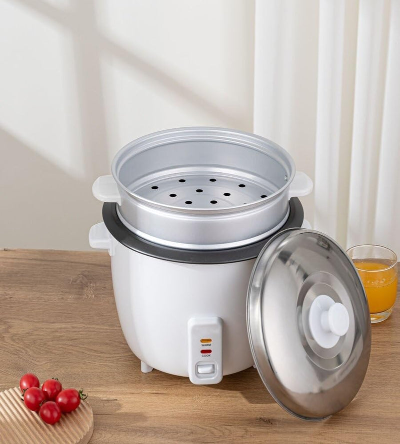 showkah® SC-1600 10L Commercial Rice Cooker – Heavy-Duty Non-Stick Pot with Stainless Steel Basket & Lid, 1600W, Cook/Warm Modes, 100+ Servings for Restaurants, Catering & Events