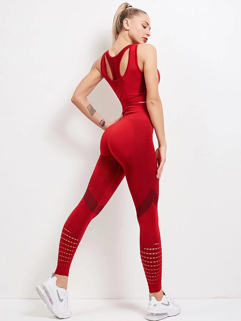 Redqenting High Waisted Leggings for Women Workout Seamless Leggings Yoga Pants Sweat Proof Tummy Control Tights