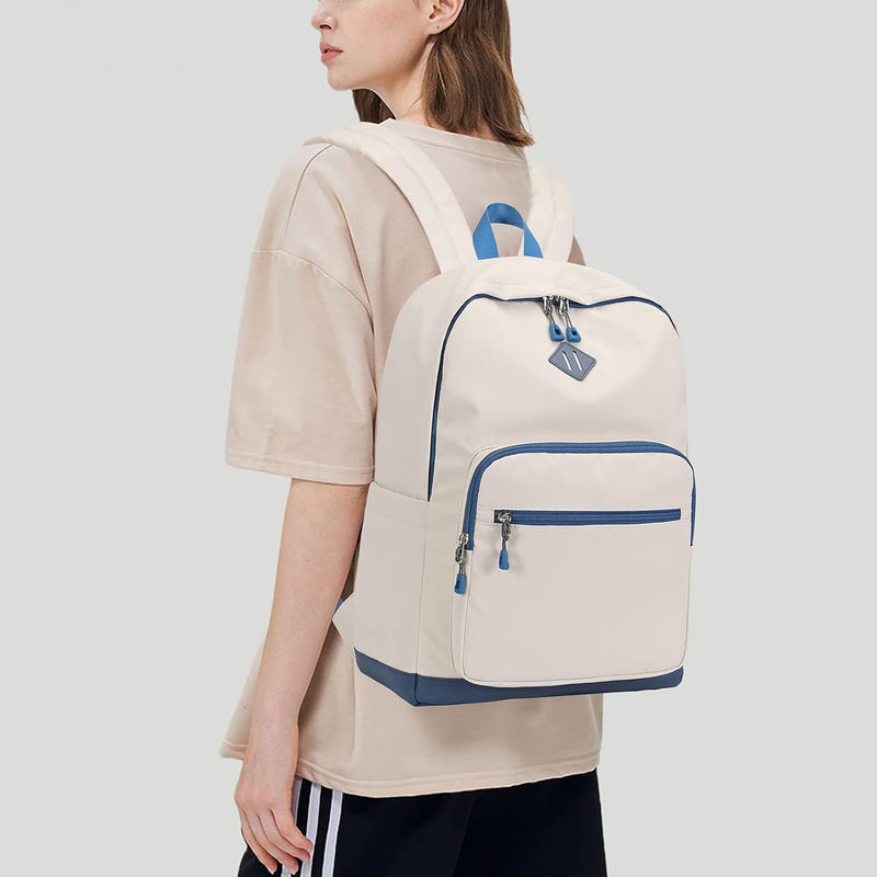 Mygreen Backpack, School Backpack travel Laptop Backpack, Students College Backpack Bookbag for Girls Boys Teen Women -Beige
