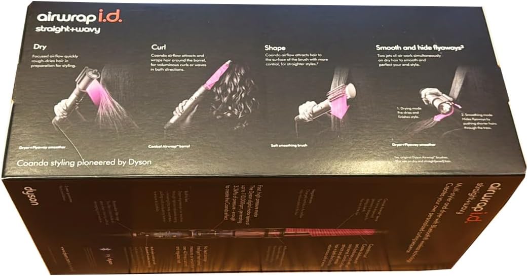Dyson Airwrap i.d. Multi-Styler and Dryer Straight+Wavy HS08 - Bluetooth Enabled - for Perfect Curls (Ceramic Patina/Topaz)