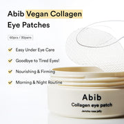 Abib Collagen Eye Patch Jericho Rose Jelly 60 Patches, Korean Under Eye Patches for Puffy Eyes and Dark Circles, Anti-Wrinkle, Collagen, Caffeine, Niacinamide, Ceramide, Antioxidant, Skin Care