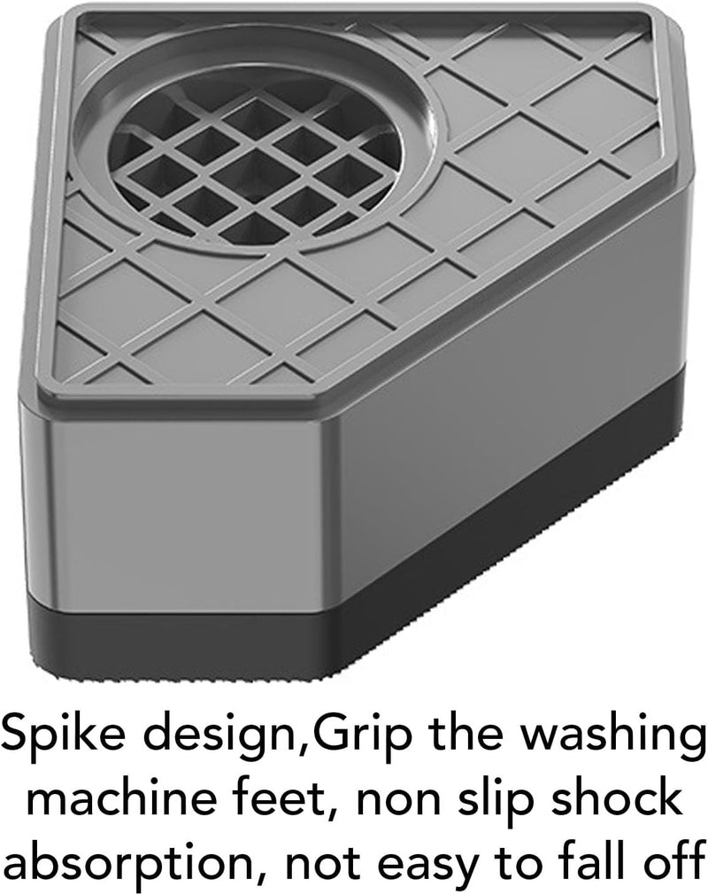 Washing Machine Stabilizer, Anti Vibration Pads for Washer Dryer Laundry, Reduce Noise, Universal Support Feet, 4PCS Shockproof Stabilizer Pads, Strong Grip