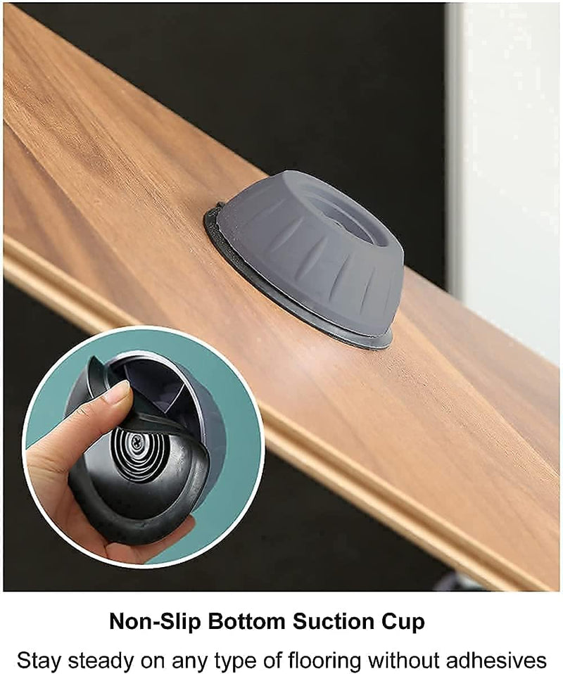 EPISKEY Washer Dryer Anti Vibration Pads with Suction Cup Feet, Fridge Washing Machine Leveling Feet Anti Walk Pads Shock Absorber Furniture Lifting Base (4)