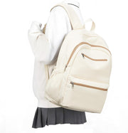 WEPOET Lightweight School Backpack for Women Men - Beige