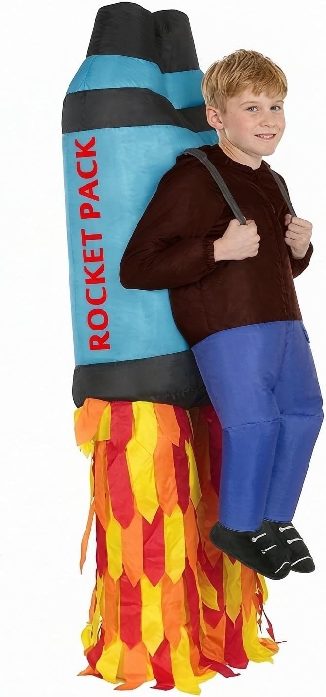 AM ANNA Inflatable Costume with Fan Cosplay Suit for Halloween - Blow Up Jetpack