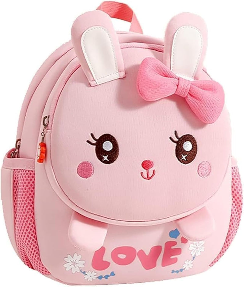 Cute Toddler Backpack Toddler Bag Schoolbag Animal 3D Cartoon Mini Travel Bag for Baby Girl Boy 2-8 Years Small Kids Daypack - Rabbit