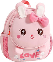 Cute Toddler Backpack Toddler Bag Schoolbag Animal 3D Cartoon Mini Travel Bag for Baby Girl Boy 2-8 Years Small Kids Daypack - Rabbit