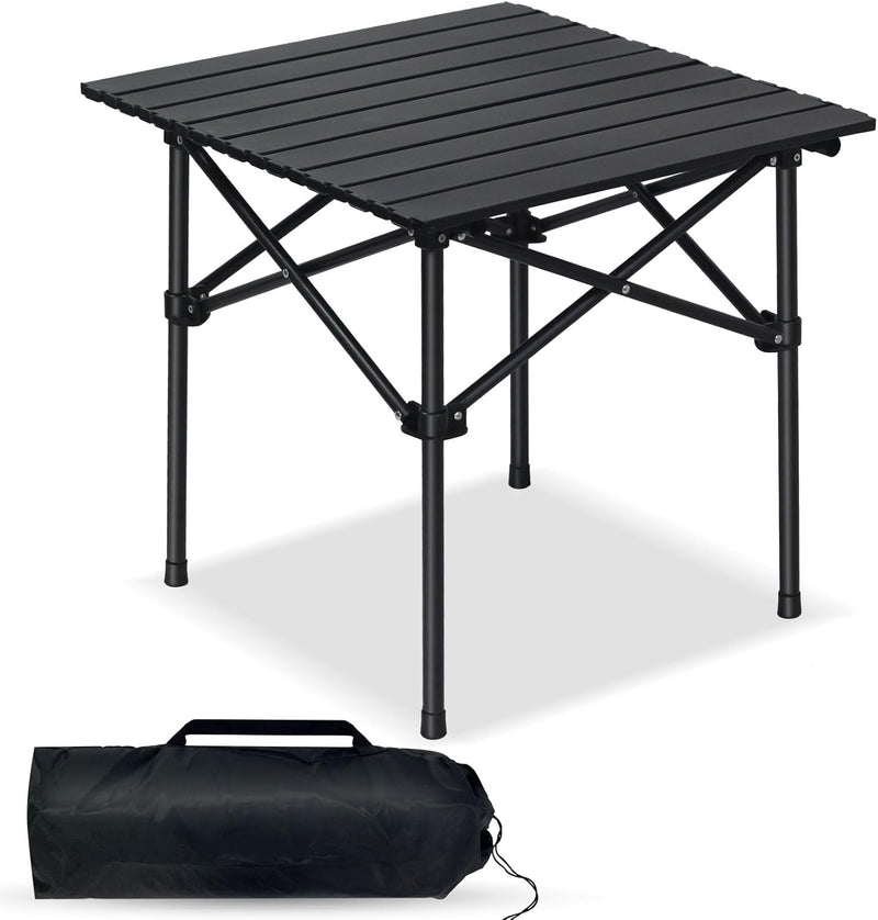 SKY-TOUCH Outdoor Camping Folding TableLightweight Folding with Aluminum Top and Carry Bag, Easy to Carry, Perfect for Outdoor, Picnic, Cooking, Beach, Hiking, Fishing955750cm - Camping Table 53Ã51Ã50