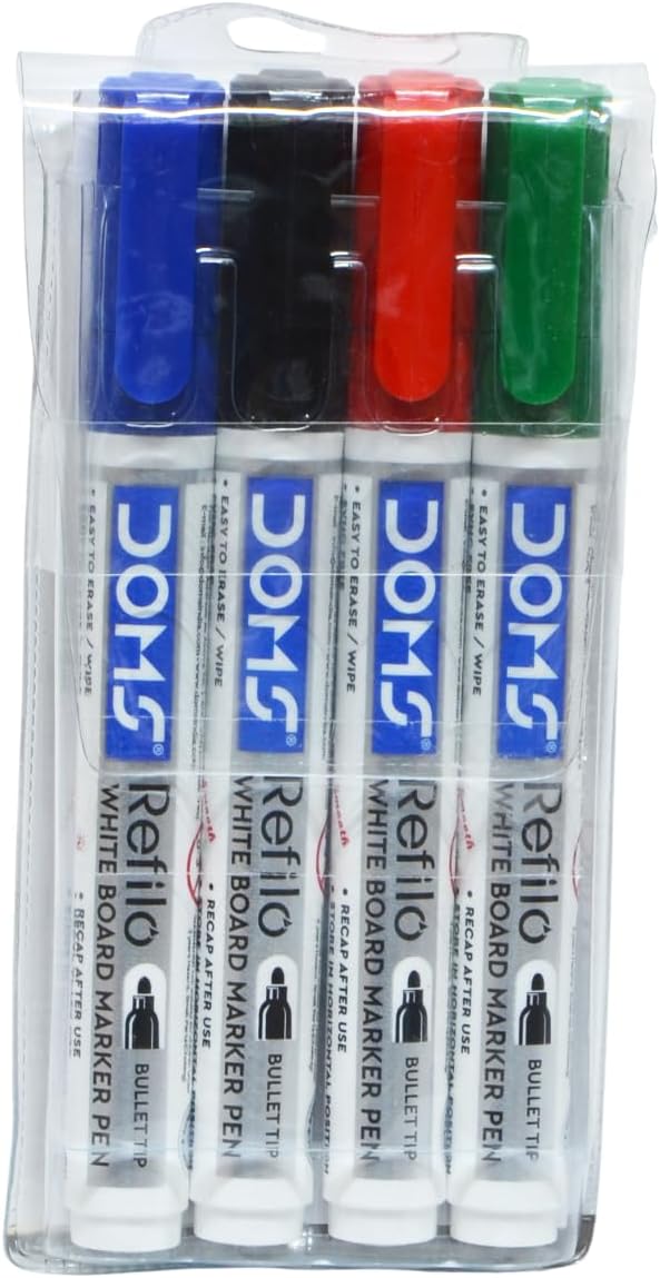 DOMS 7766 REFILO WHITEBOARD MARKER PACK 4 PCS
