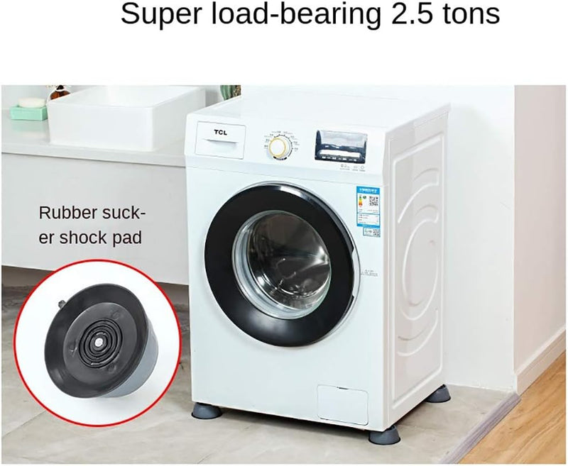 Shock and Noise Cancelling Washing Machine Support, Anti Slip Anti Vibration and Noise reducing Washing Machine Feet Pads, Washing Machine Stabilizer - Anti-Walk Dryer & Washer Vibration Pads (4 Pcs)