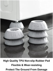 VazzLox Anti Vibration Pads for Washing Machine Washing Machine Feet Pads Shock Absorber Noise Cancelling Washer Support, Washing Machine Anti Vibration Pad Heightening Pads with Suction