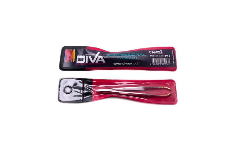 Diva High Grade Stainless Steel Tweezer, Perfect Tool For Eyebrow Treatments, Home and Salon Use, P14