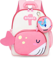 2-in-1 Kids Backpack with Detachable Crossbody Bag, Cute Cartoon Toddler Preschool Bookbag for Boys Girls, Lightweight Nursery & Travel Backpack - PINK-02