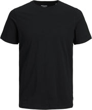 mens JJEORGANIC Basic Tee O-Neck T-Shirt (pack of 1) - Black/Black