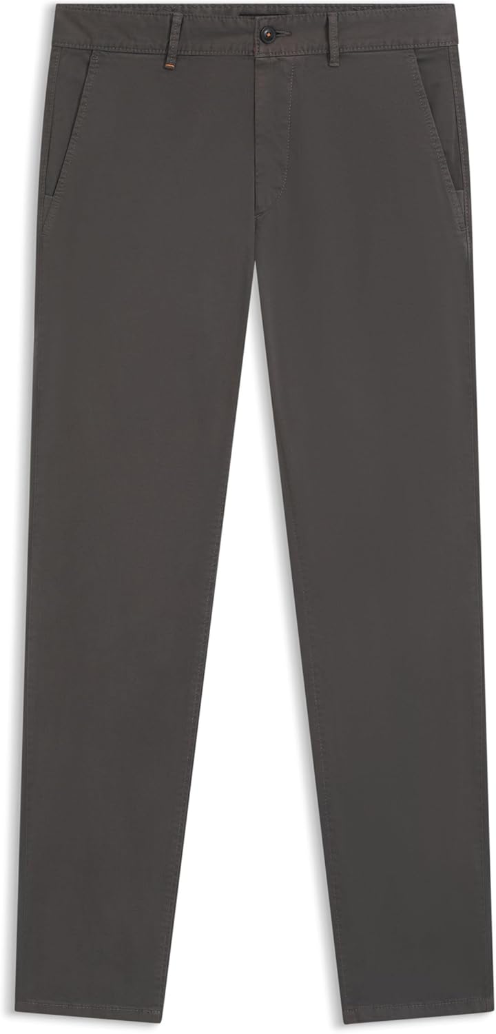 Men's Chino Slim Fit Chino Made of Elastic Cotton Satin - Grey20