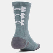 UA Perf Tech Nov 3pk Crew, MD SOCKS for UNISEX BLUE MD