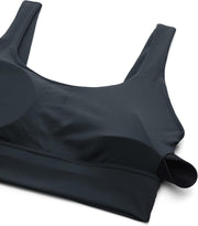 CRZ YOGA Womens Butterluxe U Back Sports Bra - Scoop Neck Padded Low Impact Workout Yoga Bra with Built in Bra