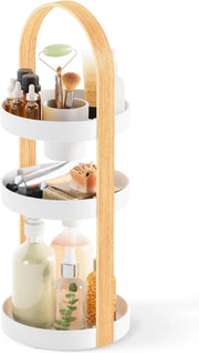 GLAM COSMETIC ORGANIZER WHT/GRY - White/Natural regular