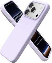 ORNARTO Compatible with iPhone 17 Pro Case 6.3", Slim Liquid Silicone 3 Layers Full Covered Soft Gel Rubber 17 Pro Phone Cases Cover 6.3 inch-Chalk Pink - Pastel Lilac