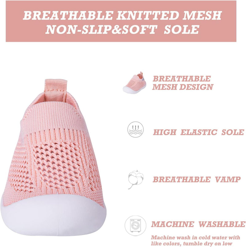 Baby Toddler Non-Skid Sock Shoes Indoor Slipper Breathable Cotton Mesh Lightweight Sole Infant Boy Girls Kids Children