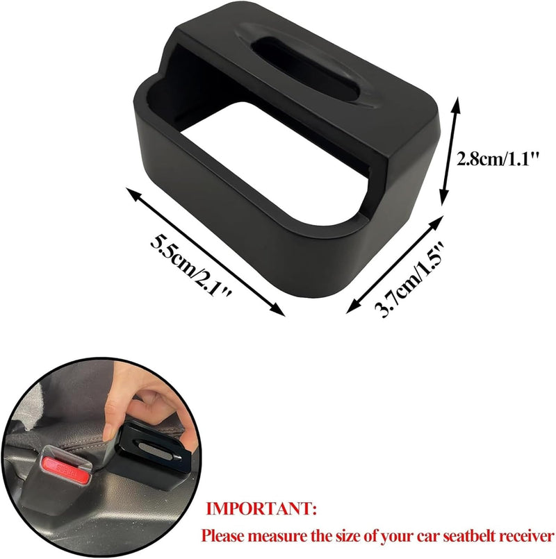 THE WHITE SHOP Car Seatbelt Buckle Guard, Children Seat Belt Lock Seatbelt Buckle Cover with 2 Keychains Buckle Guard Fit Most Car Accessories(Red)