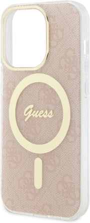 CG MOBILE Guess HC Magfit 4G Case For iPhone 15 Pro (Pink)
