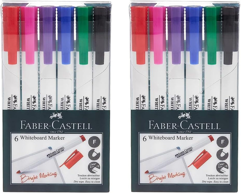 Faber-Castell Whiteboard Marker Slim Wallet Of 6Pc Pack of 2