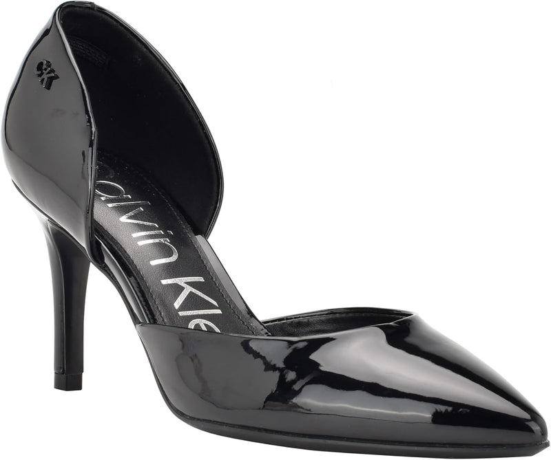 Calvin Klein Women's Gloria Pump, Black Patent 002, 10